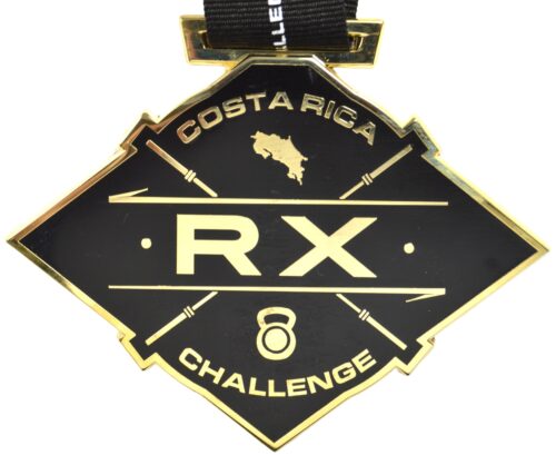 Custom Giant Pins - Costa Rica RX Challenge Medal - Gold