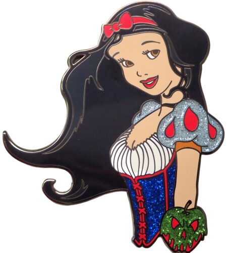 Gallery of Past Giant Pins - Snow White Giant Enamel Pin with Glitter